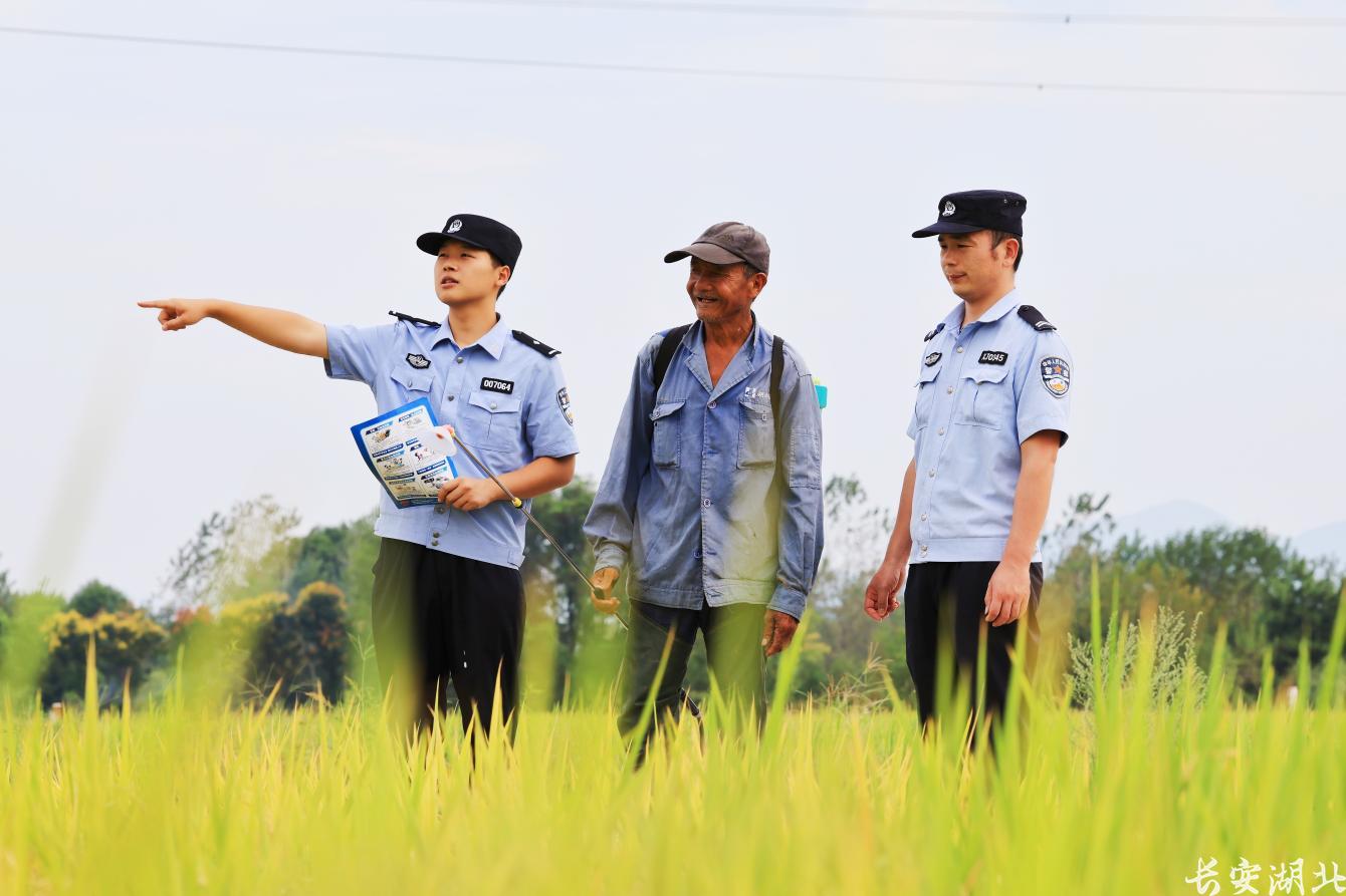 2026年9月16日,大冶市公安局陈贵派出所民警到刘家畈村与农户面对面交谈,深入摸排近期务农中可能出现的土地边界、农机调度、雇工报酬等矛盾纠纷。.png